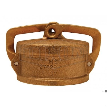 Dixon Lockable Cam and Groove Dust Cap, 1-1/2 in, Brass, Domestic 150DC-LBR